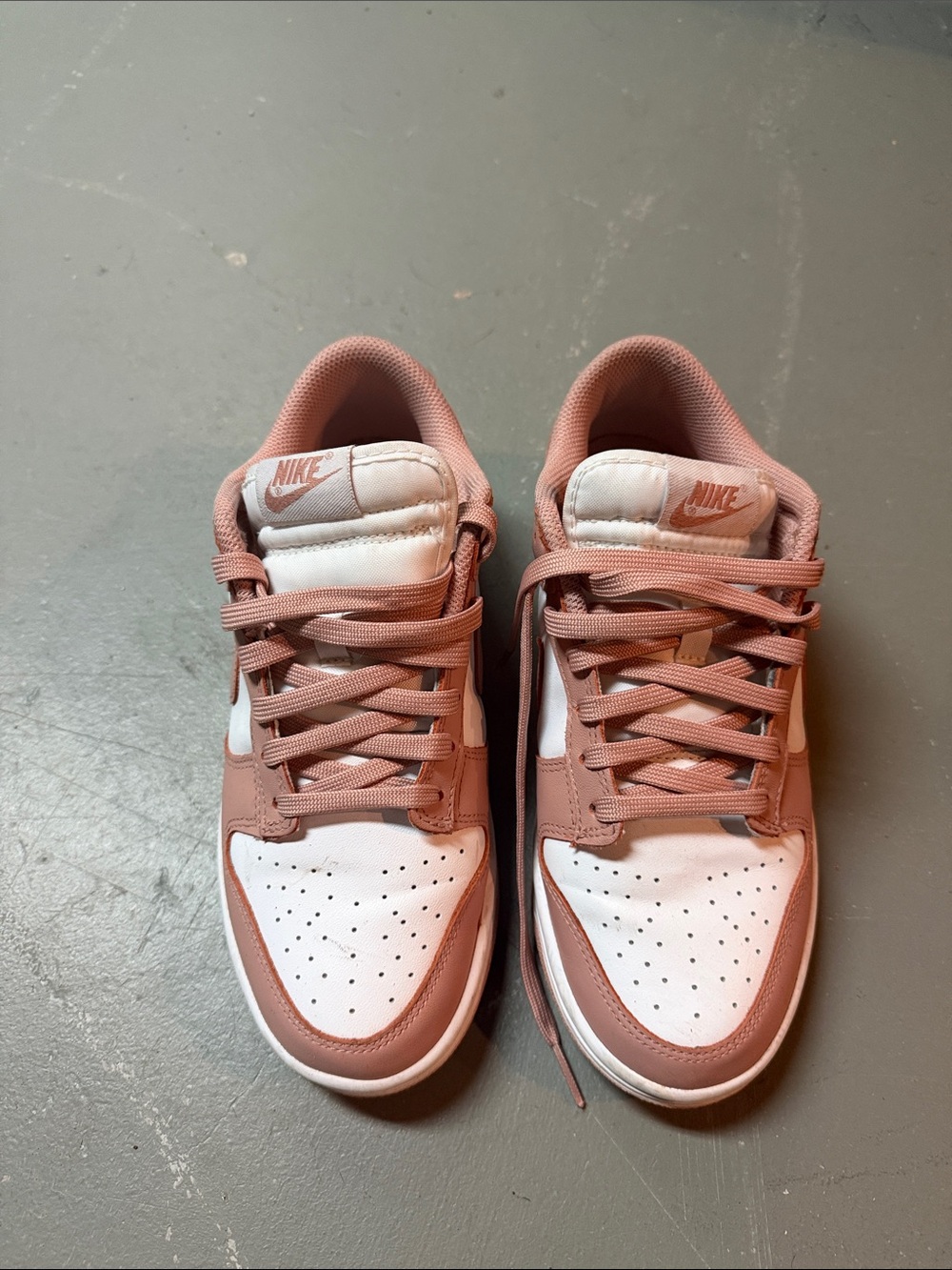 Nike Women’s Rose Pink and White Low-Top Sneakers